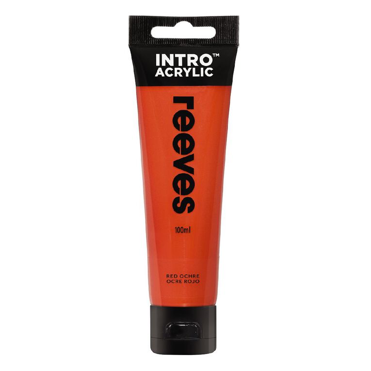 Reeves Intro Acrylic Paint Red Ochre 100ml, , hi-res