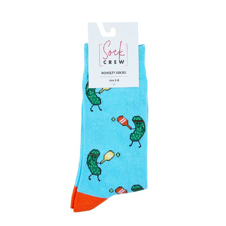 Sock Crew Novelty Crew Socks 1 Pack, Turquoise, hi-res