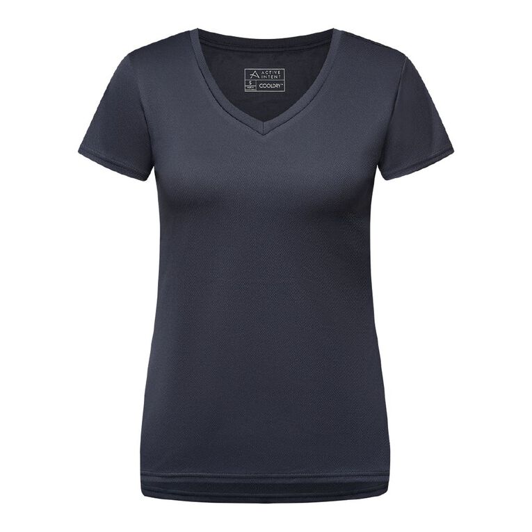 Active Intent Women's Cooldry Tee, Blue Dark, hi-res