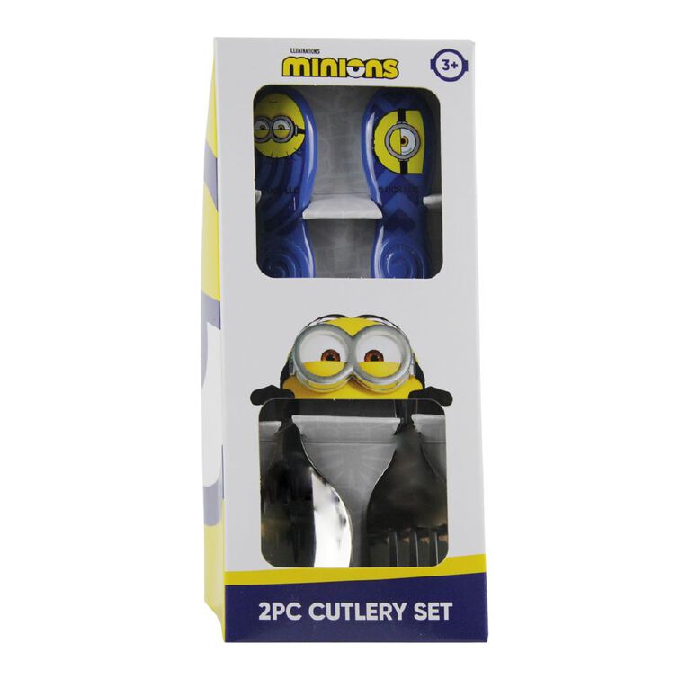 Minions 2 Piece Cutlery Set Yellow, , hi-res
