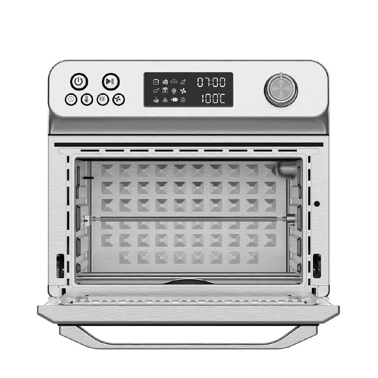 Living & Co Air Fryer 23L Stainless Steel The Warehouse