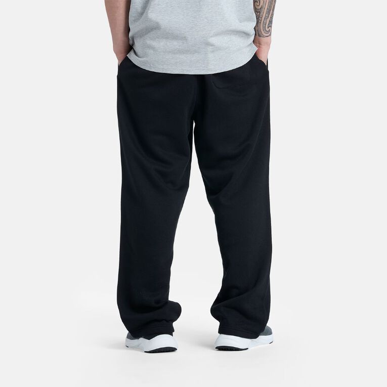 H&H Men's Straight Leg Fleece Pants, Black, hi-res