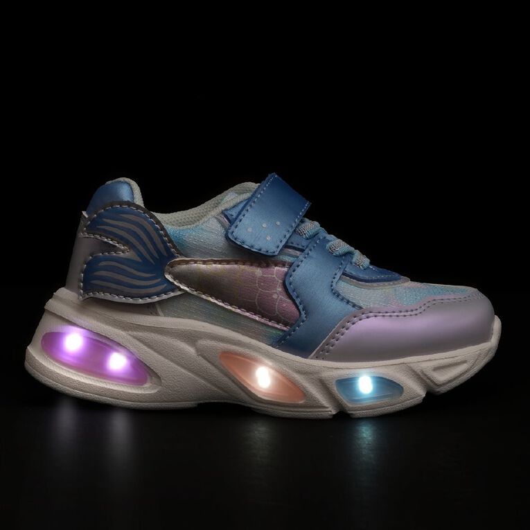 Active Intent Junior Kids' Mermaid Light Up Sneakers, Blue Light, hi-res