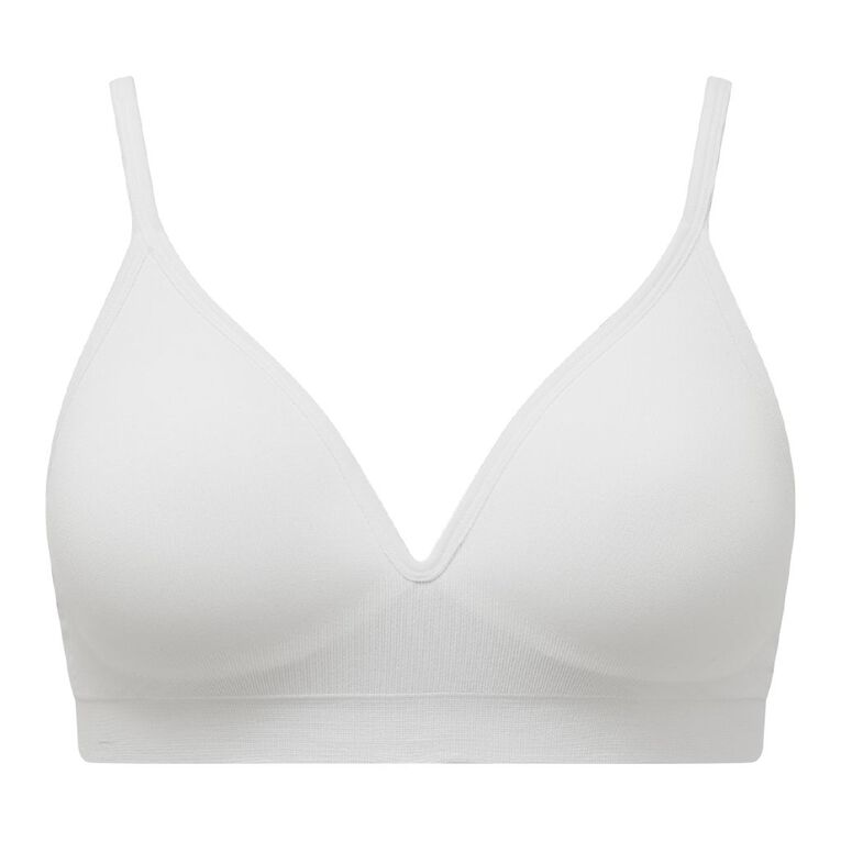 H&H Women's Wirefree Seamfree Bra 2 Pack, Black/White, hi-res