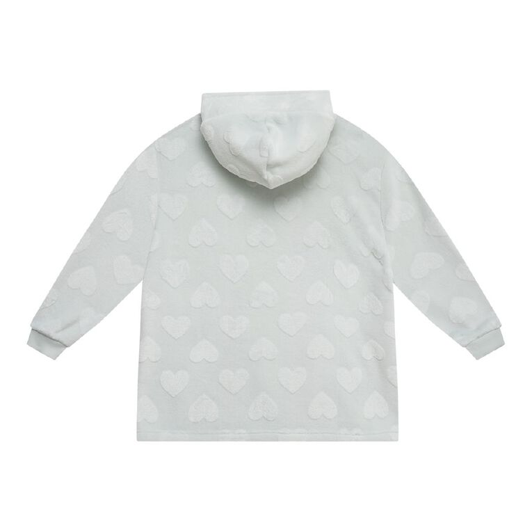 H&H Girls' Coral Fleece Hoodie, Green Light, hi-res