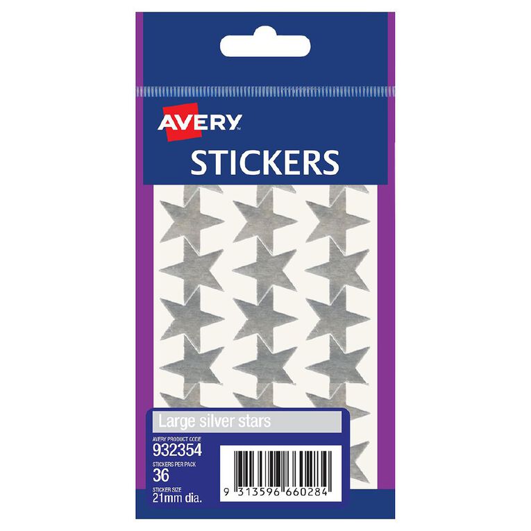 Avery Star Stickers 21mm Diameter, , hi-res