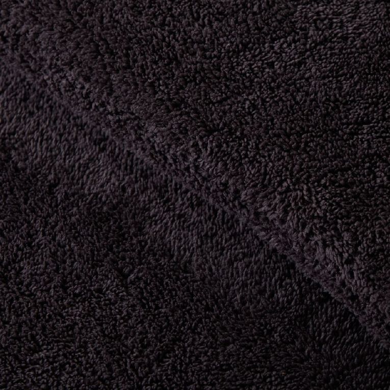 Living & Co Duvet Cover Set Teddy Fleece Black King, , hi-res