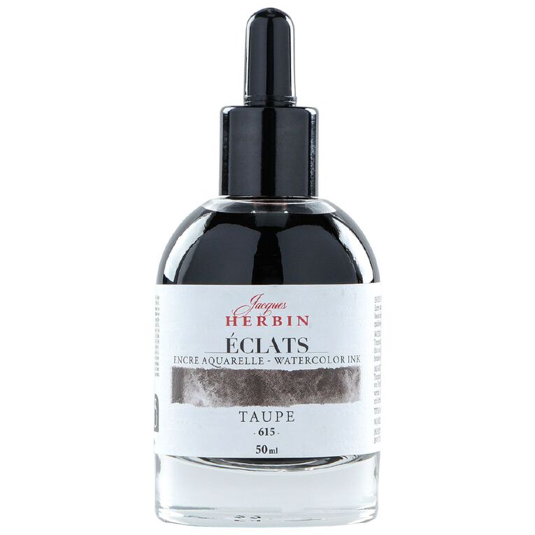 Jacques Herbin Eclats Watercolour Ink 615 Taupe 50ml, , hi-res