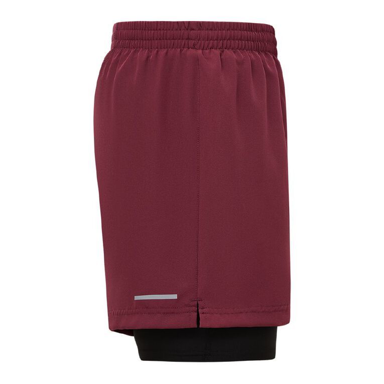 Active Intent Men's 5 Inch Lined Shorts, Red Dark, hi-res