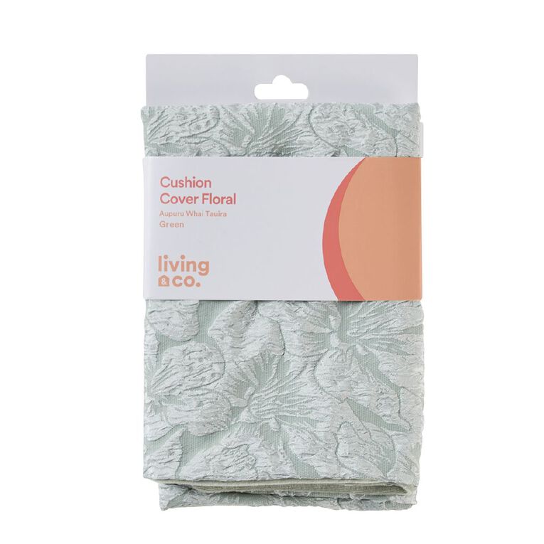Living & Co Cushion Cover Green 45cm x 45cm, , hi-res