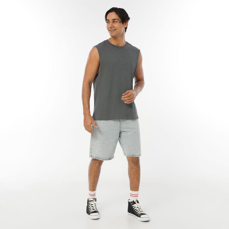 Garage Men's Muscle Tank, Grey Dark, hi-res