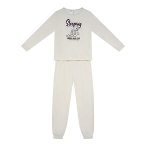 H&H Girls' Long Sleeved Knit Pyjama Set
