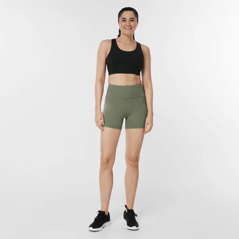 Active Intent Women's Bike Shorts, Grey Mid, hi-res