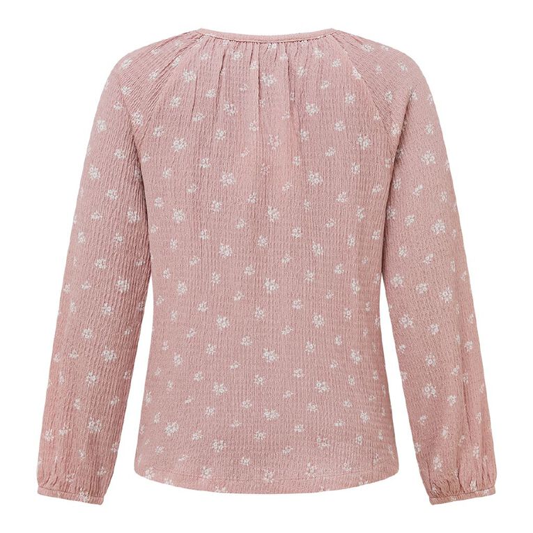 H&H Women's V Neck Gathered Top, Pink Mid, hi-res
