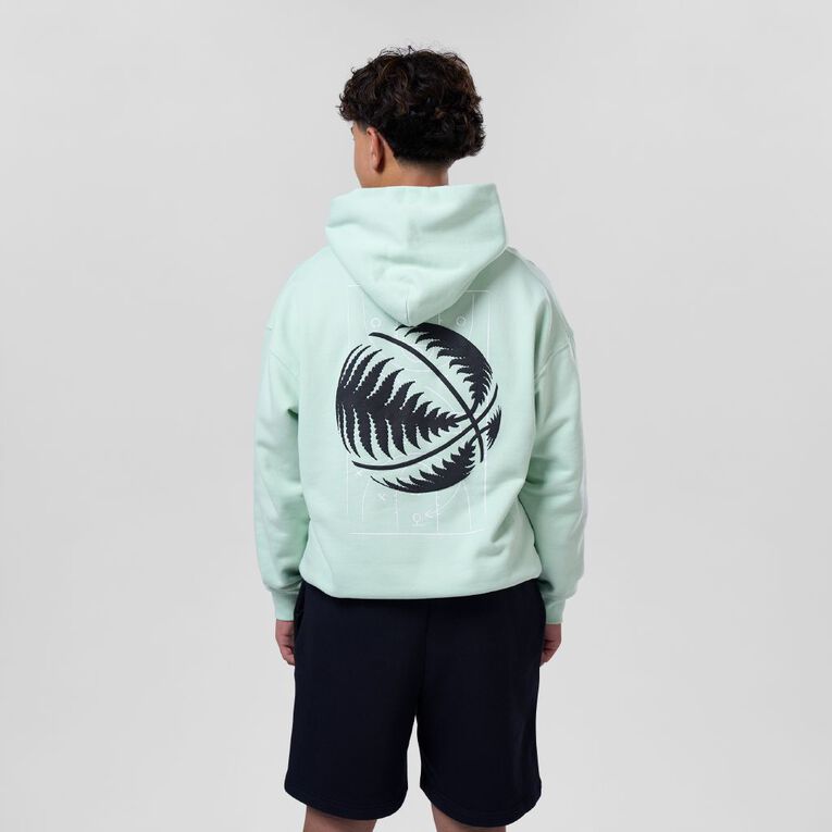 Basketball NZ Boxy Hoodie, Green Light, hi-res
