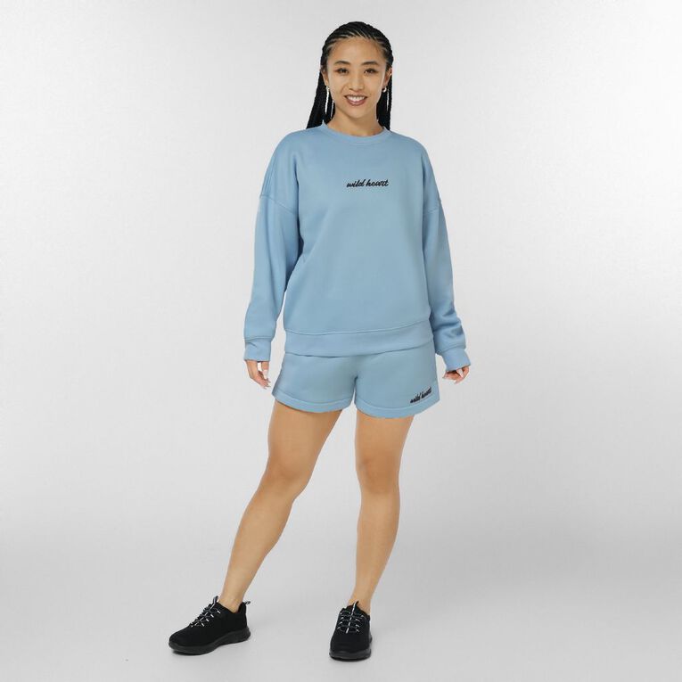 Garage Women's Fresh Fleece Short, Blue Mid, hi-res