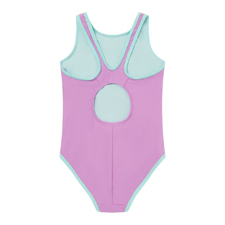 Young Original Contrast Swimsuit, Purple Mid, hi-res