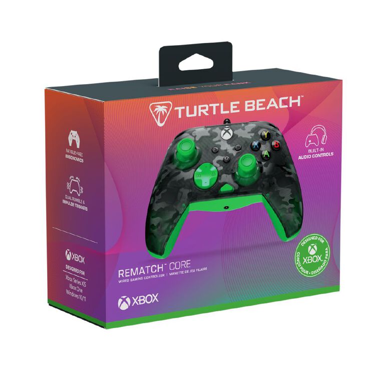 Turtle Beach Rematch Core Ghost Black Camo/Green Xbox Series X, , hi-res