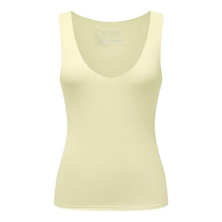Active Intent Women's Active Shelf Bra Tank, Yellow Light, hi-res