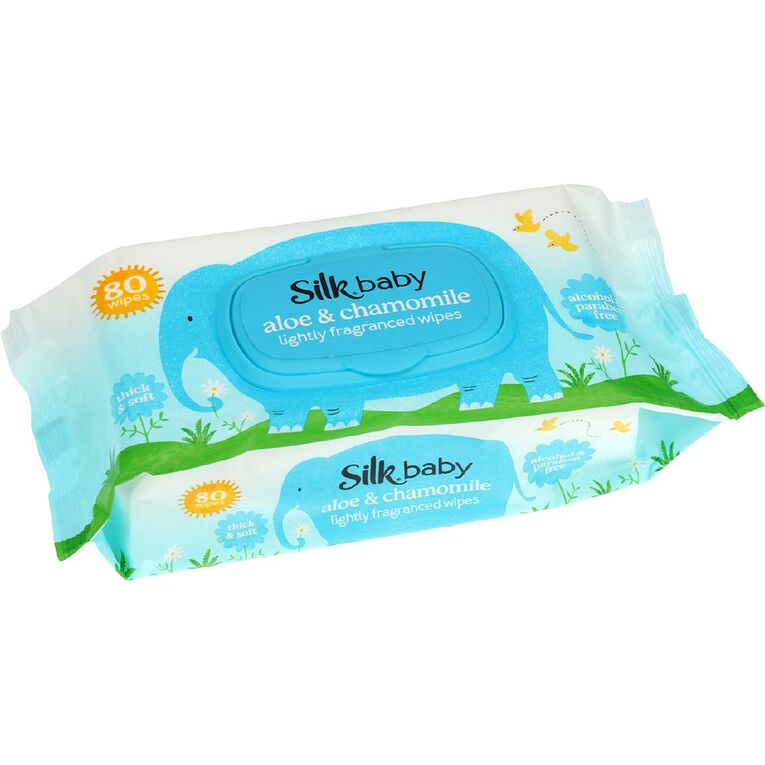 Silk Baby Wipes Aloe and Chamomile, , hi-res