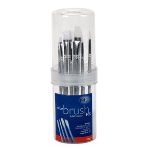 Jasart Short Handled White Synthetic Tube White