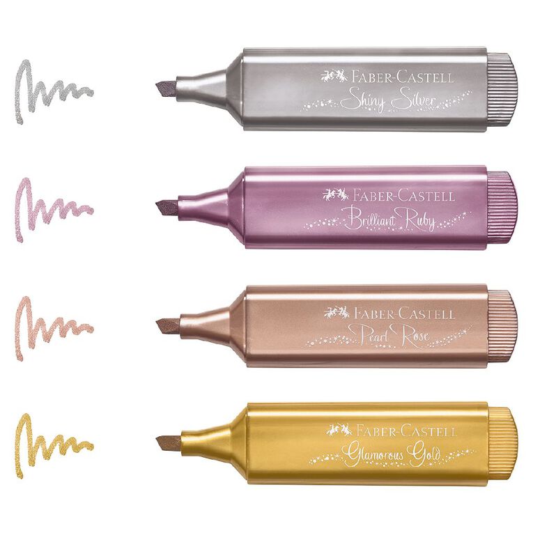 Faber-Castell Textliner Metallics Highlighter 4 Pack, , hi-res