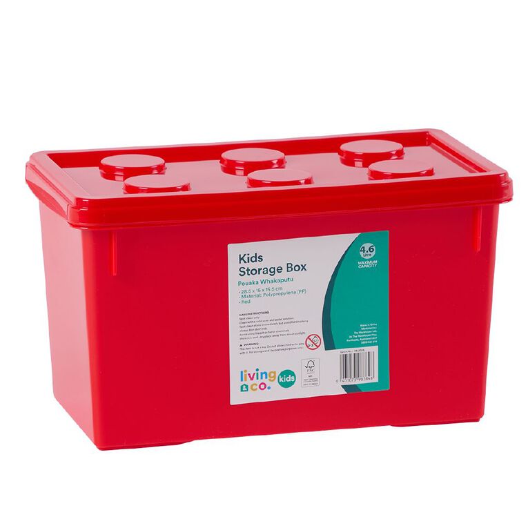 Living & Co Kids Kids Fun Storage Box Red, , hi-res