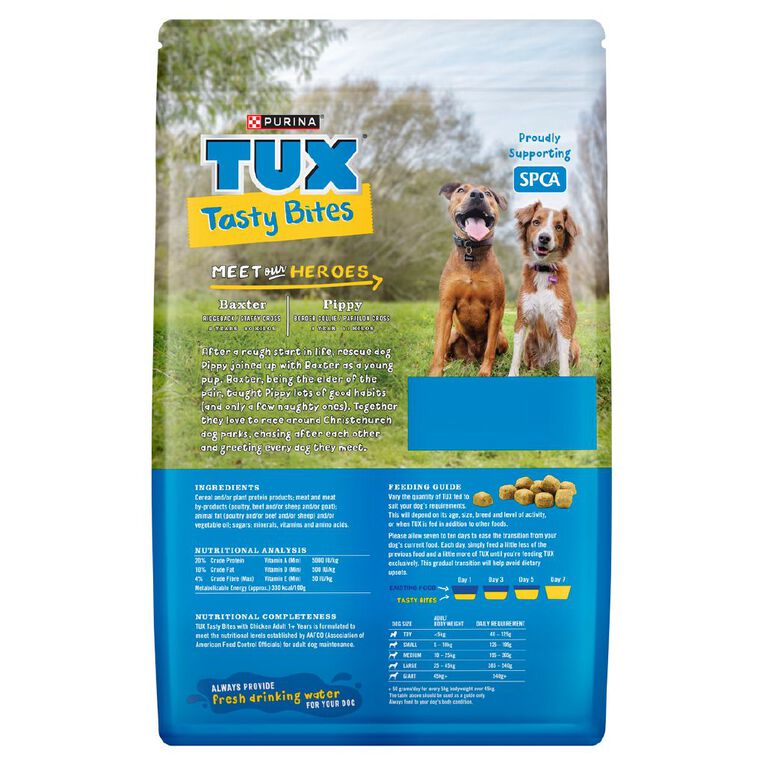 TUX Tasty Bites Chicken Dry Dog Food 3kg, , hi-res