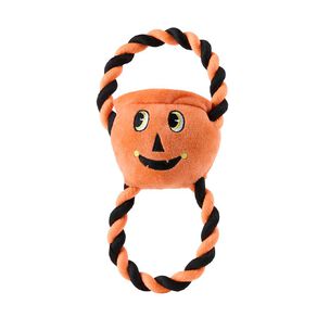 Scarehouse Dog Pumpkin Toy Rope