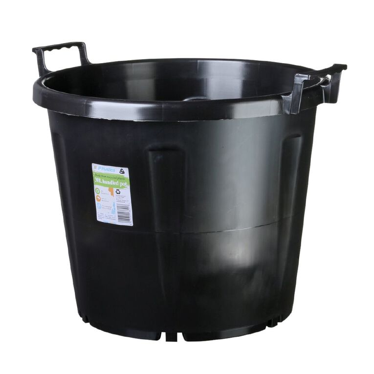 IP Plastics Plant a Bucket 40cm Black 30L, , hi-res