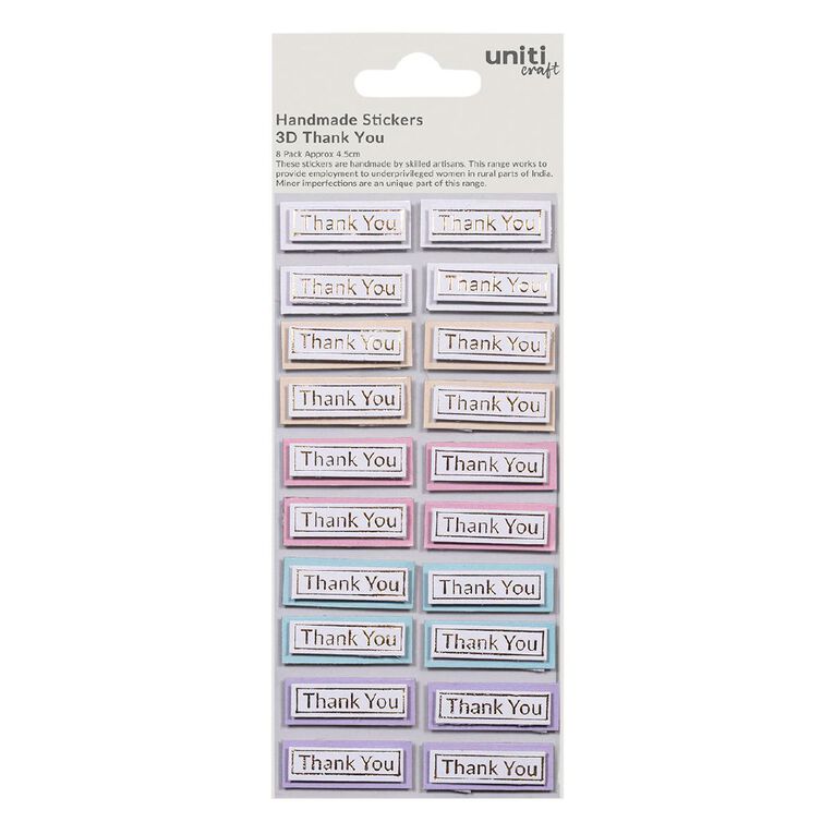 3D Handmade Embellishment - Sparkly Thank You 20Pc Little Birdie, , hi-res