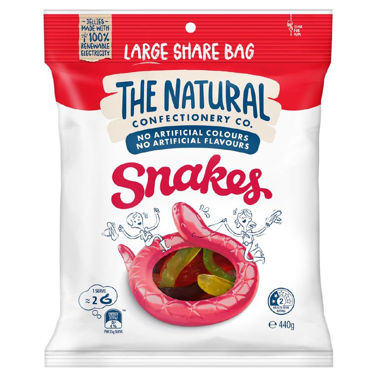 The Natural Confectionery Co. Snakes 440g, , hi-res