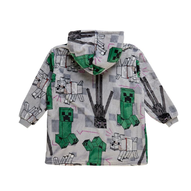 Minecraft Boys' Coral Fleece Hoodie, Grey Mid, hi-res