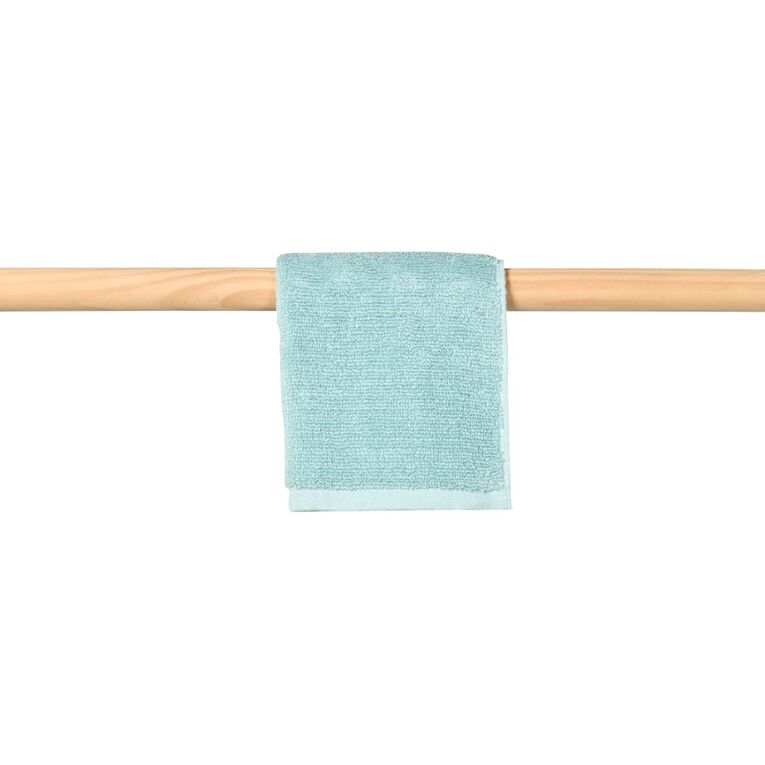 Living & Co Plush Plain Face Towel Blue Light, , hi-res