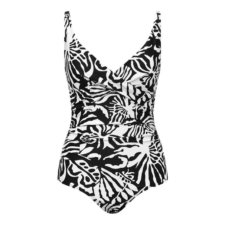 H&H Women's Tummy Control Twist Suit, Black, hi-res