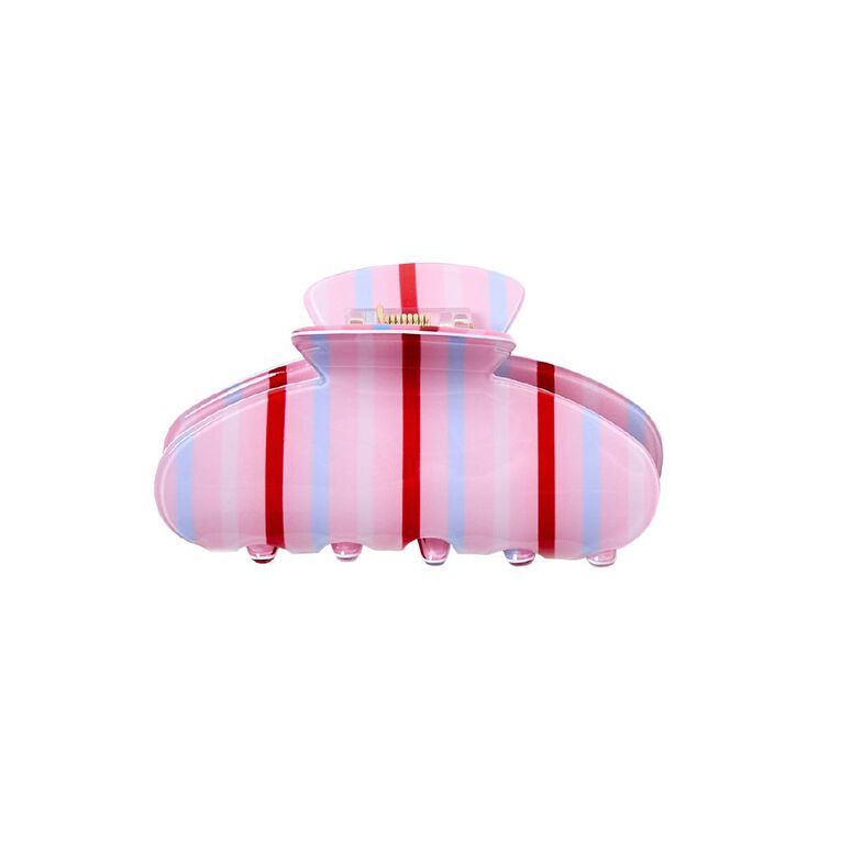 Poppi Claw Clip Pink Stripe, , hi-res