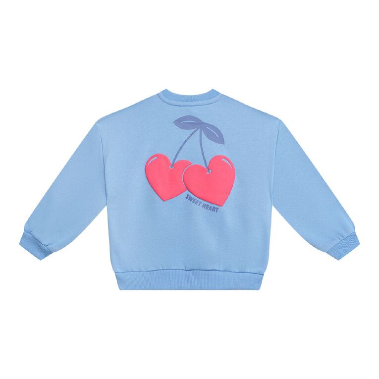Young Original Puff Print Crew Sweatshirt, Blue Mid, hi-res