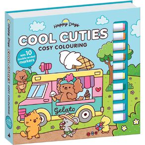 Happy Days: Deluxe Cosy Colouring Folder - Cool Cuties