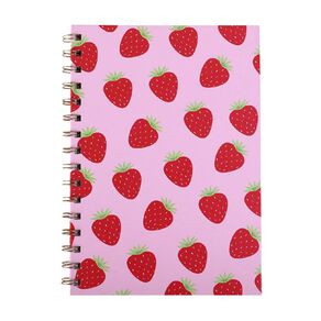 Kookie Strawberry Spiral Notebook A5