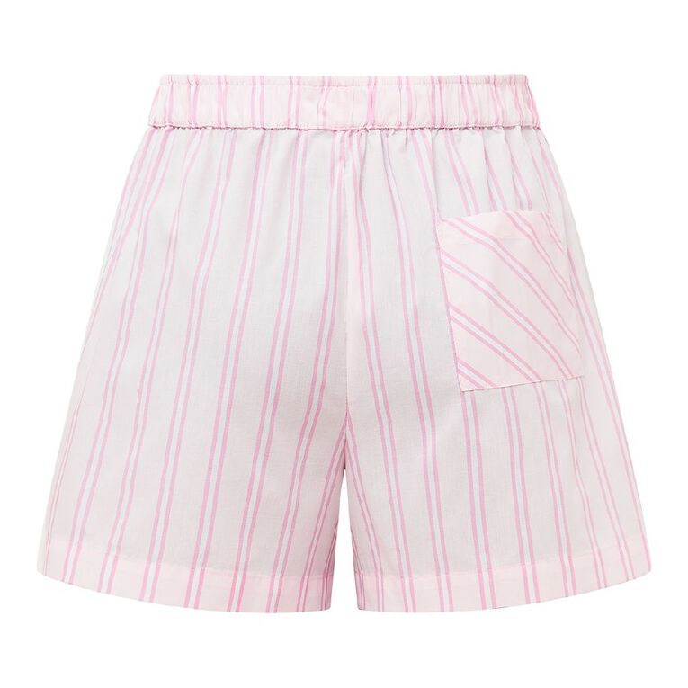 H&H Women's Woven Boxer Shorts, Pink Mid, hi-res