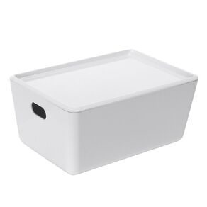 Living & Co Lisse Lidded Organiser White 4L