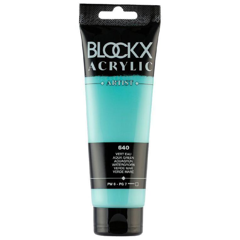 BLOCKX Acrylic Tube 120ml Aqua Green Green, , hi-res