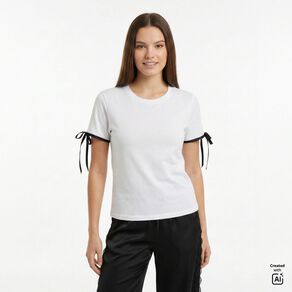 H&H Women's Event Baby Tee with Bows