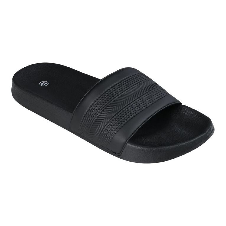 H&H Men's Drew Slides, Black, hi-res