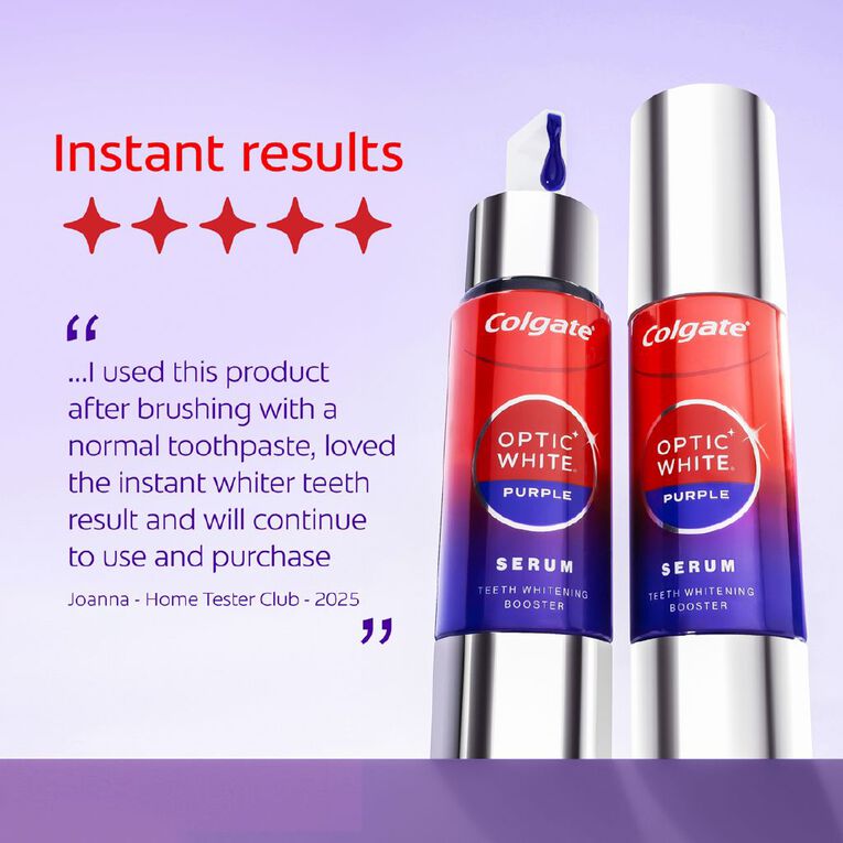 Colgate Optic White Purple Serum 40ml, , hi-res
