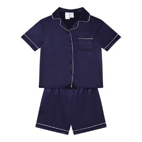 H&H Girls' Satin Short Sleeve Pyjama Set