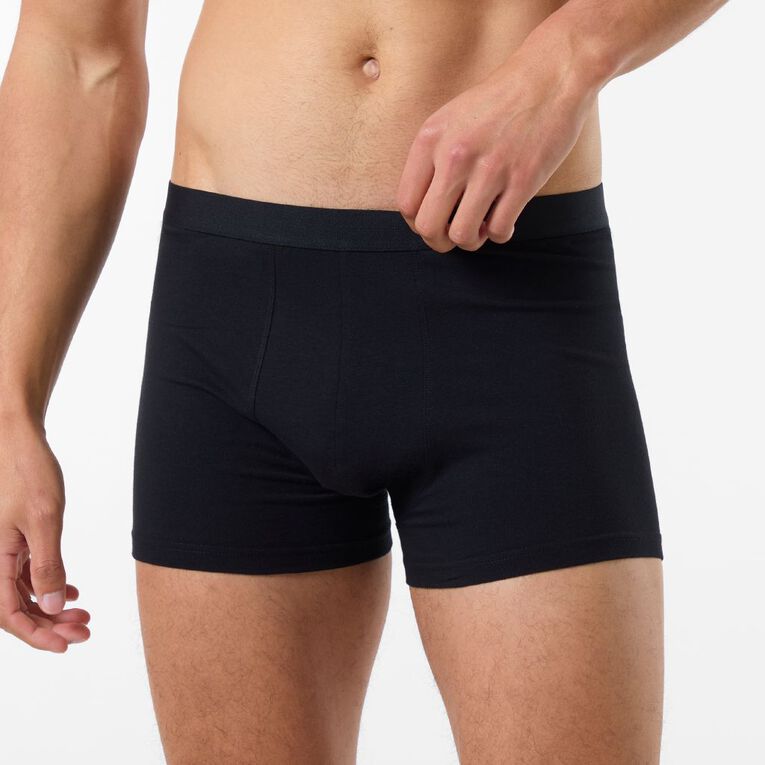 H&H Men's Trunks 3 Pack, Black, hi-res