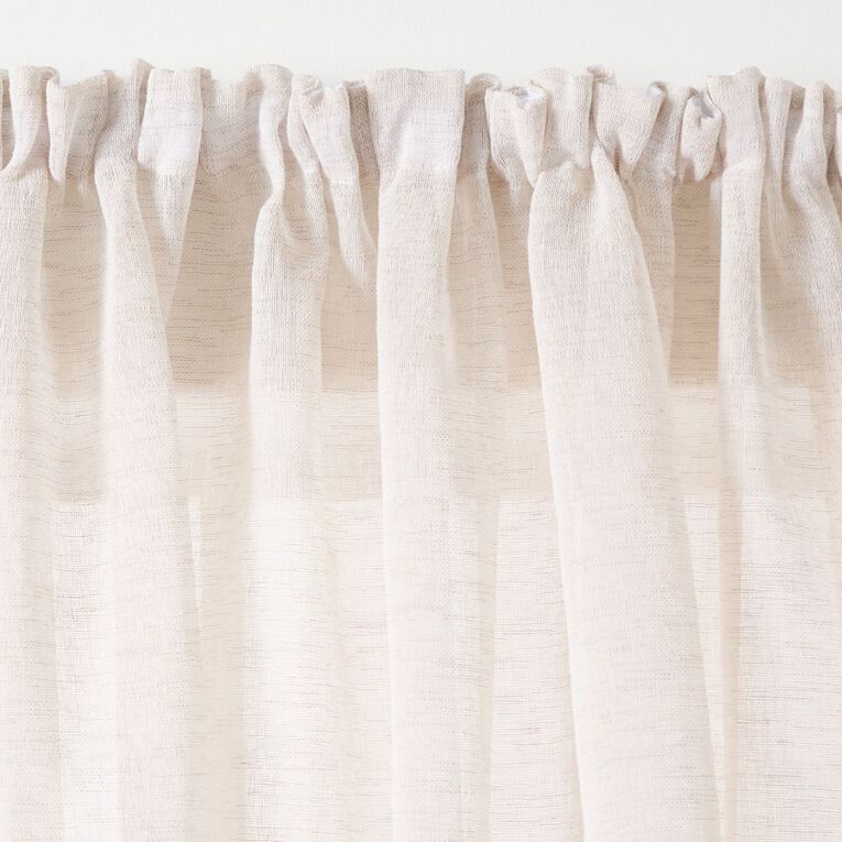 Living & Co Mira Voile White 90cm Wide/135cm Drop, , hi-res