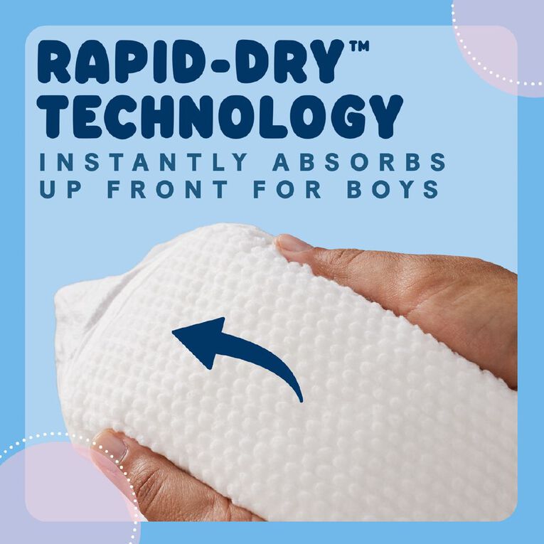 Huggies Boys' Convenience Nappy Toddler Size 4 10-15kg 18 Pack, , hi-res