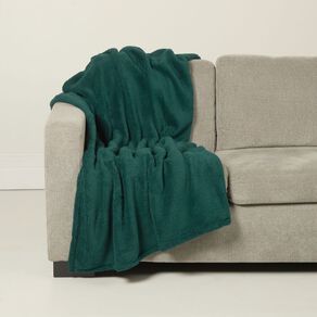 Living & Co Throw Sherpa Green 127cm x 152cm